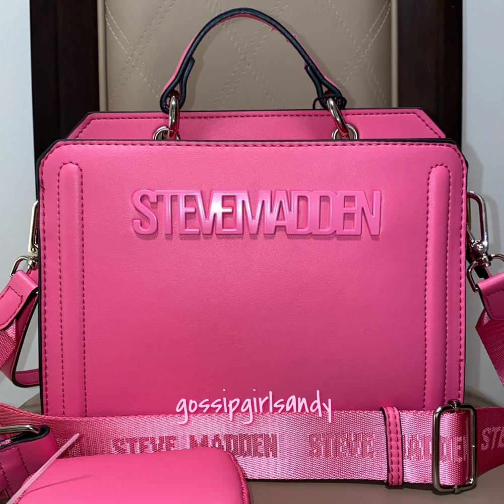 Steve Madden Bright Pink Bevelyn Crossbody Handbag